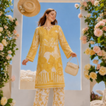 Naples Yellow Printed Ready-to-Wear 2-Piece Co-Ord Set
