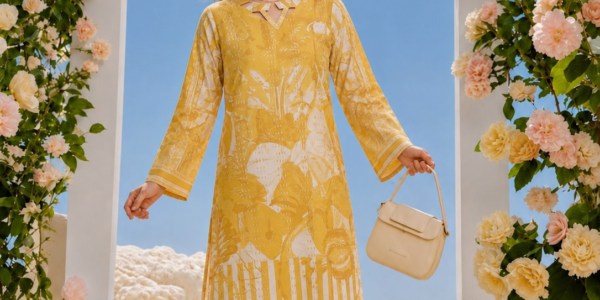 Naples Yellow Printed Ready-to-Wear 2-Piece Co-Ord Set