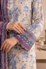 Antique White 3 Piece Unstitched Premium Printed Lawn - Image 2