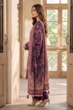 Red Wine 3 Piece Unstitched Premium Printed Lawn - Image 4