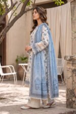 Antique White 3 Piece Unstitched Premium Printed Lawn - Image 2