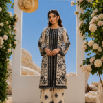 Black & Ivory Printed Ready-to-Wear 2-Piece Co-Ord Set