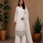 Ivory Noir – Off-White Embroidered Chunri Collection
