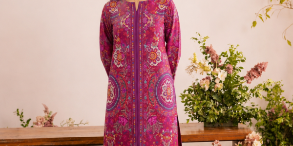 Printed Ready-to-Wear 2-Piece Suit – Fuchsia Bloom